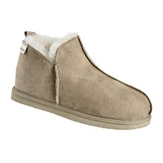 Shepherd Pantoufles pour dames et hommes, cuir nubuck véritable beige