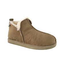 Shepherd Pantoufles pour dames et hommes, cuir nubuck véritable brun