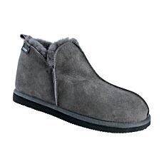 Shepherd Pantoufles pour dames et hommes, cuir nubuck véritable anthracite