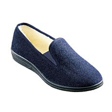 Pantoufle homme, velours avec doublure en laine