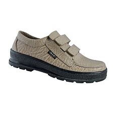 Herren-Allzweck-Schuh mit Klettverschluss, Leder beige