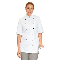 Blouse de cuisine à manches courtes avec poche de poitrine