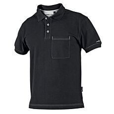 Wikland Polo-Shirt, elastische Ripp-Abschlüsse schwarz