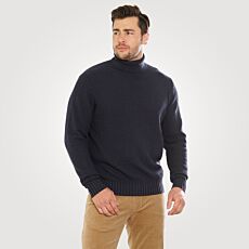 Rollkragenpullover mit aufwändiger Struktur