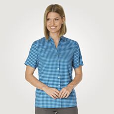 HTA Blouse à manches courtes, cintrée et à carreaux