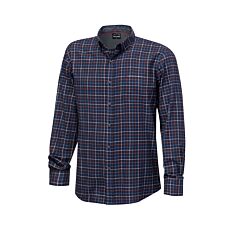 Chemise casual en flanelle à carreaux, avec poche de poitrine