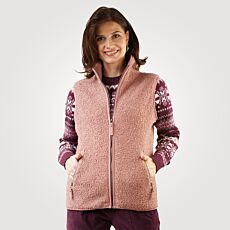 Damen Fleece Gilet, wärmende Sherpa-Qualität