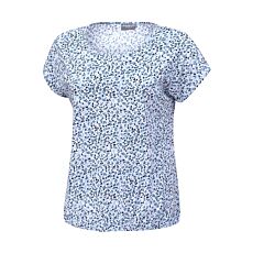 Damen T-Shirt aus Baumwoll-Modal-Mix hellblau