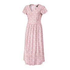 Damen Sommerkleid mit V-Ausschnitt rosa