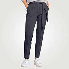 Pantalon en tissu classique pour dames avec ceinture, idéal pour le bureau