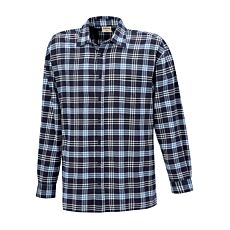 Chemise Explorer en flanelle à carreaux, manches longues marine-pétrole