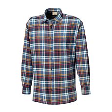 Chemise Explorer en flanelle à carreaux, manches longues pétrole