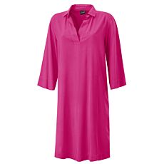 Robe-tunique à col rabattu et poches latérales pink