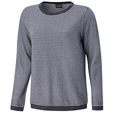 Pull-over pour dames à structure Two-Tone et encolure arrondie