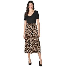 Langer Jupe, leopard