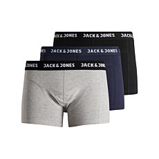 JACK&JONES Boxers «Anthony», pack de 3, gris/bleu/noir