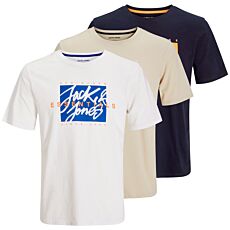 JACK&JONES T-Shirts «Cre Neck», 3er-Pack