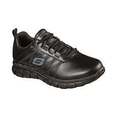 SKECHERS WORK Damen-Schnürschuh «Sure Track», Leder