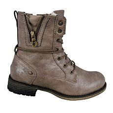 Mustang Damen Schnürstiefel, Warmfutter taupe