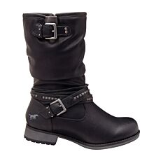 Mustang Stiefel, Zierschnallen, 2 cm Absatz schwarz