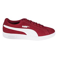 PUMA Sneaker Unisex Smash V2 Retro-Style, Veloursleder rot