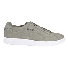 PUMA Sneakers Unisex Smash V2 Style rétro, cuir velours gris clair