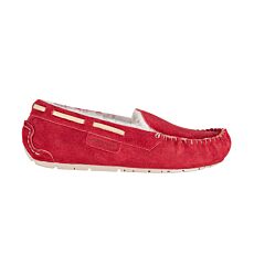 Mocassins Shepherd pour dames et hommes, cuir nubuck véritable rouge