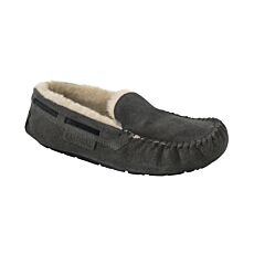 Mocassins Shepherd pour dames et hommes, cuir nubuck véritable anthracite