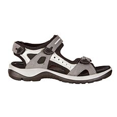 ECCO Sandales en nubuck et fermeture velcro gris