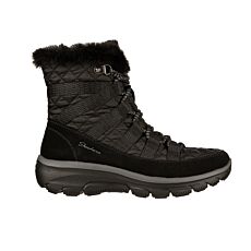 SKECHERS Damen Schnürstiefel, Warmfutter schwarz