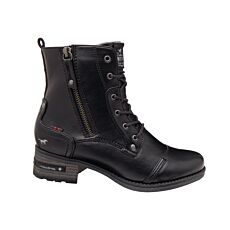 Bottines à lacets Mustang, talon léger noir