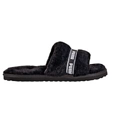 PUMA Slides für Damen, Kunstpelz schwarz