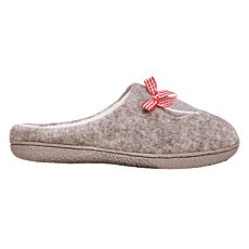 Mules pour femme, motif cœur gris