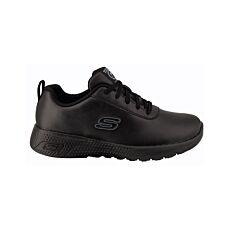 SKECHERS WORK Schnürschuh, Anti-Rutsch, Leder schwarz