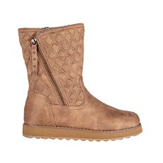 Bottes à enfiler SKECHERS pour dames, doublure chaude camel