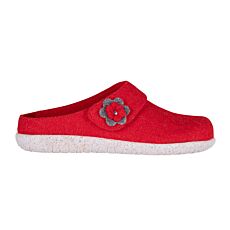 Pantoufles Hickersberger pour femmes, velcro rouge