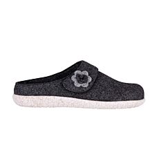 Pantoufles Hickersberger pour femmes, velcro anthracite