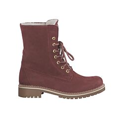 Tamaris Schnürstiefel, Leder, wasserabweisend bordeaux