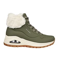 SKECHERS Bottes à lacets pour femmes, Street Uno - coussin d'air olive