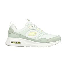 Sneakers SKECHERS pour femmes, matière souple combinée au cuir blanc-vert