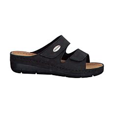 Tamaris Mule, cuir nubuck, semelle moelleuse noir