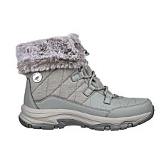 SKECHERS Damen-Schnürstiefelette, Warmfutter grau