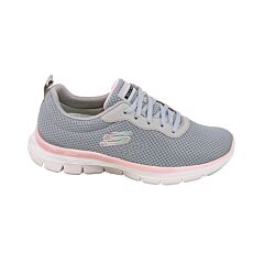 SKECHERS Damenschnürschuhe «FLEX APPEAL 4.0», ultraleicht grau