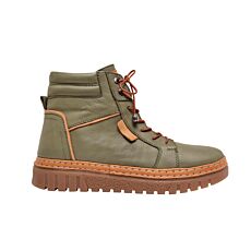 GEMINI Damen Schnürstiefelette, Innenreissverschluss olive