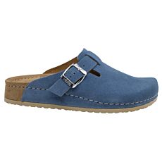 Mule MUBB pour dames en cuir velours bleu jean