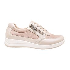 Caprice Schnürschuh aus Leder mit Reissverschluss

 beige