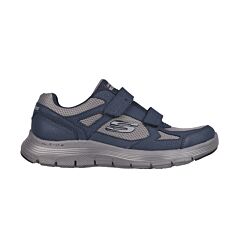 SKECHERS Herren-Klett-Sneaker, Air Cooled Memory Foam blau-grau