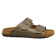 Rohde Herren-Pantolette, pflegeleichtes Leder olive