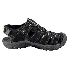 Trekking-Sandale, Softmaterial und Mesh, Unisex schwarz