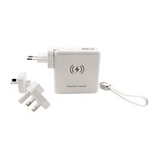 Chargeur de voyage avec powerbank wireless, 15000 mA